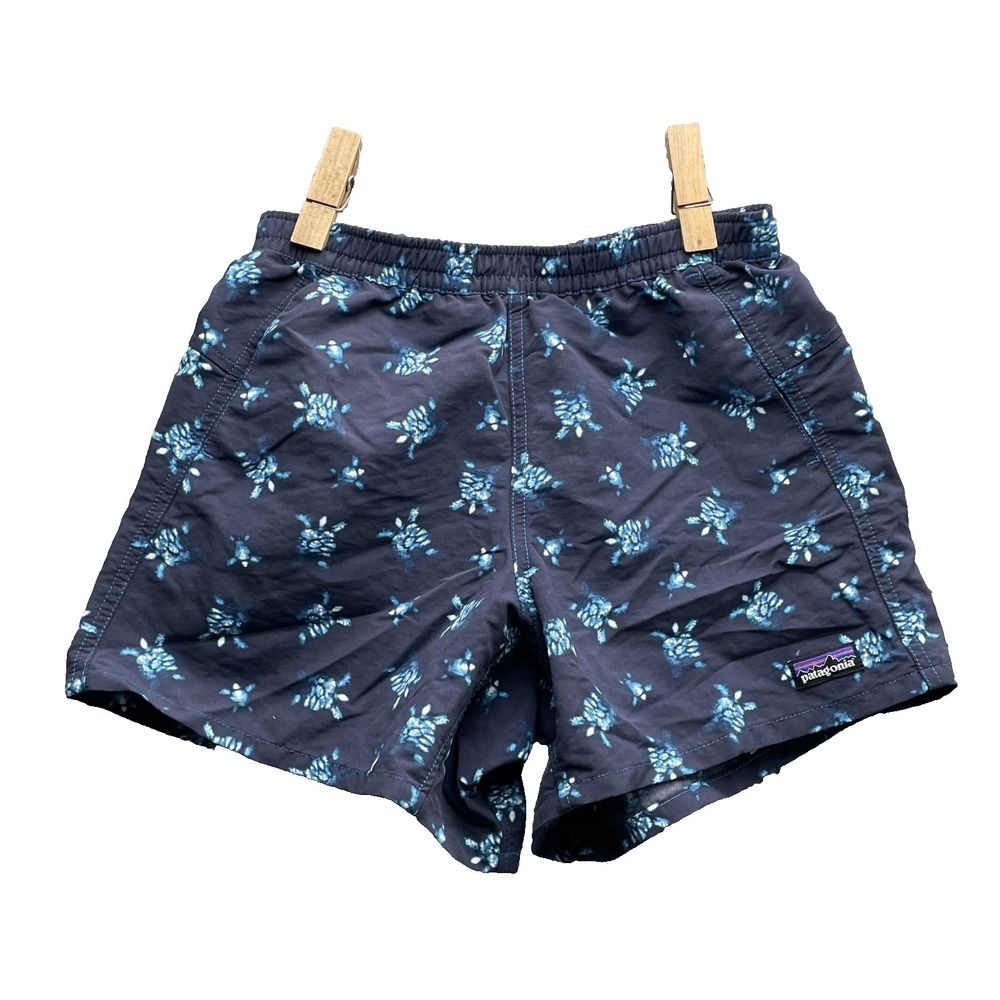 Patagonia Baggies Shorts Women XXS Turtle Print Gorpcore Beach Outdoor Camp Hike